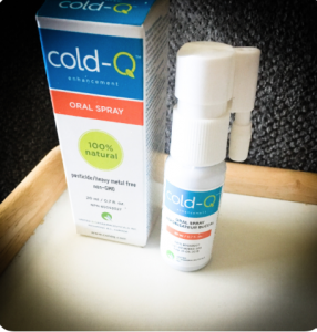 Cold Q oral spray for relieving flu and common cold symptoms