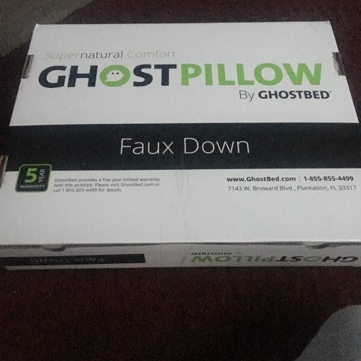 GhostPillow By GhostBed Faux Down Packaging.