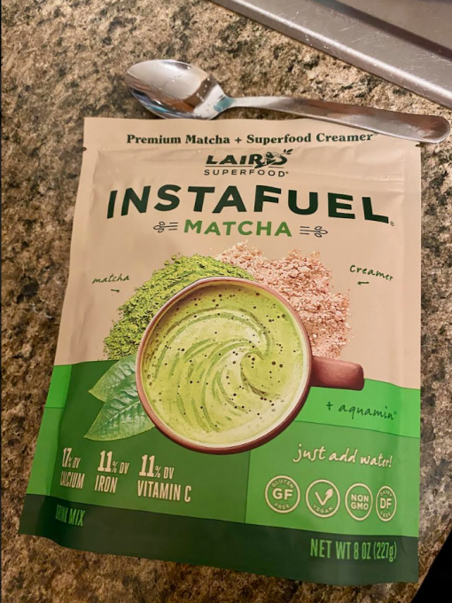 Instafuel Matcha Drink Mix by Laird Superfood.