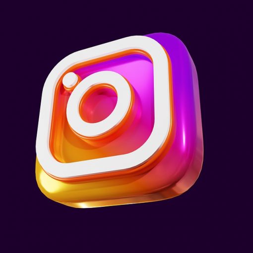 Instagram logo multi-dimensional.