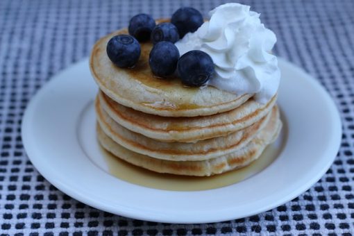 Blueberry pancake. Healthy pancake recipes.