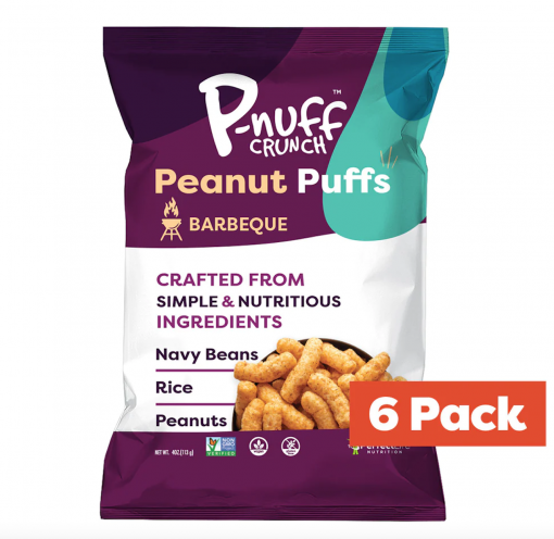 P-Nuff Crunch Snack. The Baked Peanut Puff Snack offers a Savory BBQ Flavored.