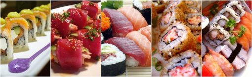 Sushi roll and Sashimi